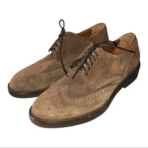 AQUATALIA Carson Brown Suede Waterproof Lace Oxford Shoes Sz 9
